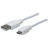 Manhattan  ICOC MUSB-A-010W - Καλώδιο USB 2.0 A αρσ / Micro B αρσ 1m Άσπρο Καλώδια Onetrade
